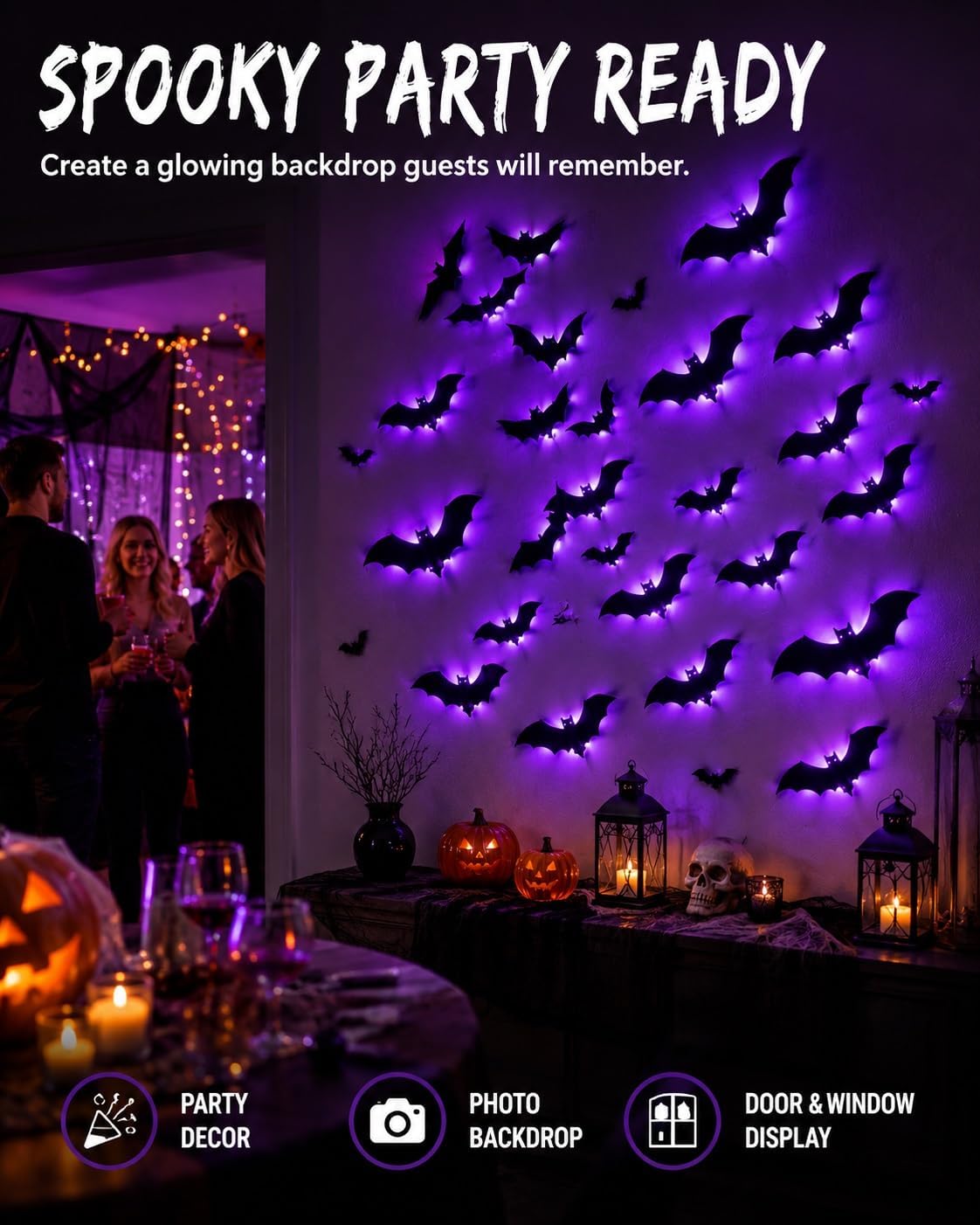 3D Bat Light LED Decorations