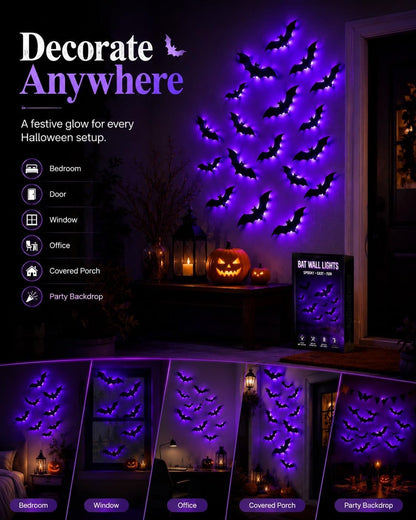3D Bat Light LED Decorations