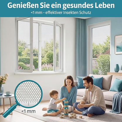 Fliegengitter für Fenster 4 Stück 130x150 cm