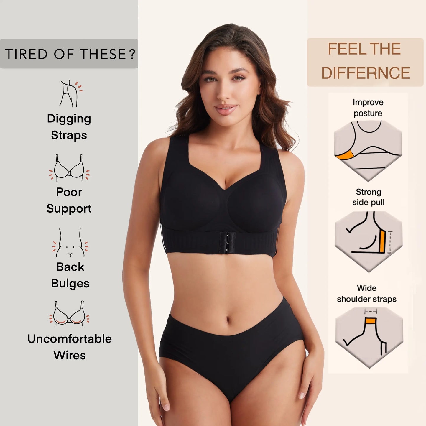 iBraStar Wireless Mesh Support Bra – Removable Pads