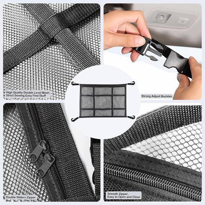Car Ceiling Cargo Net – Roof Storage Organizer for SUV, Van & Campervan
