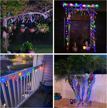 Guirnalda de luces solares con forma de lágrima