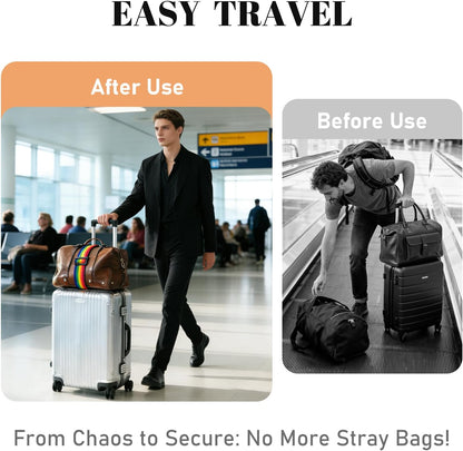 2 Pack Multi Use Strong Adjustable Luggage Connector Straps