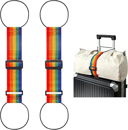 2 Pack Multi Use Strong Adjustable Luggage Connector Straps