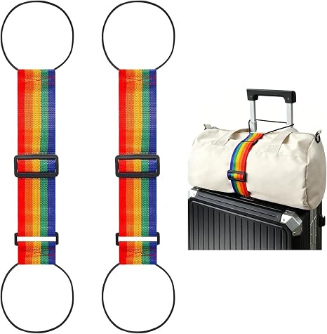 2 Pack Multi Use Strong Adjustable Luggage Connector Straps