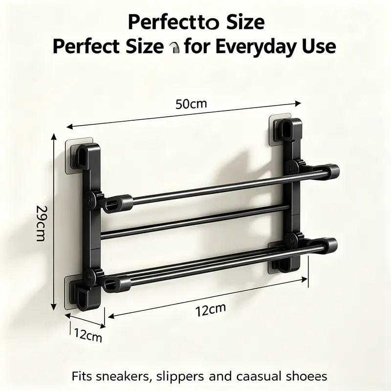 Foldable Wall-Mounted Shoe Rack