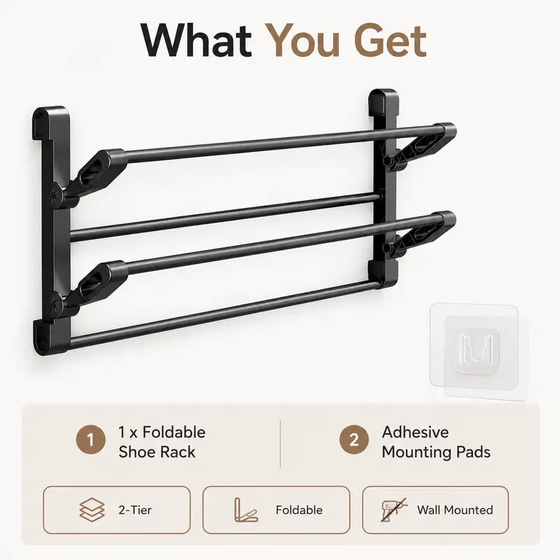 Foldable Wall-Mounted Shoe Rack