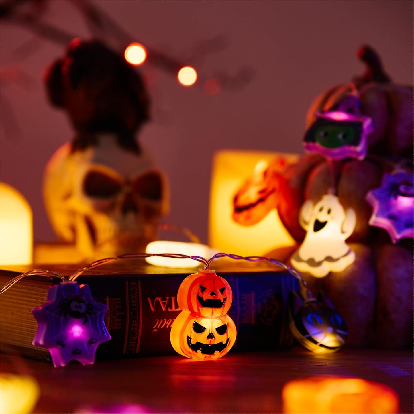 Halloween String Lights, 10FT 20 LED Halloween Fairy Lights Decor