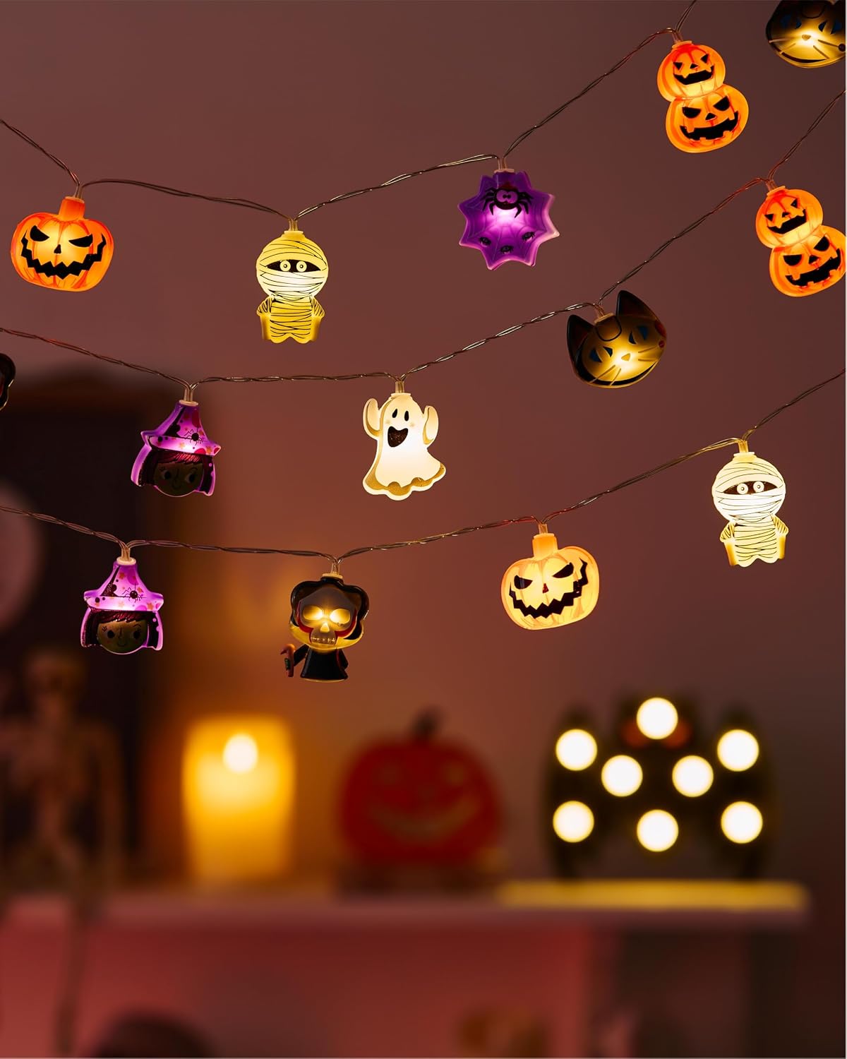 Halloween String Lights, 10FT 20 LED Halloween Fairy Lights Decor