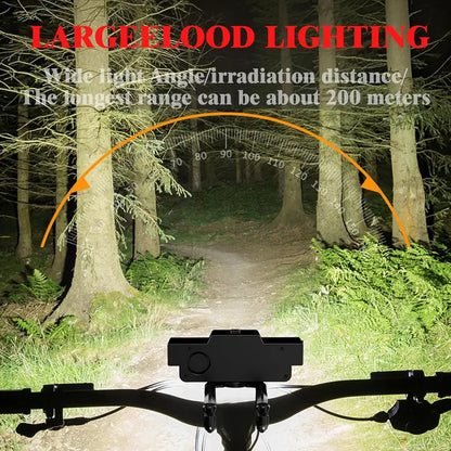 Cycle Headlight - Waterproof Safety Horn Light Kit Bright Beam Lamp LED Unit Weather Resistant Mount Gear