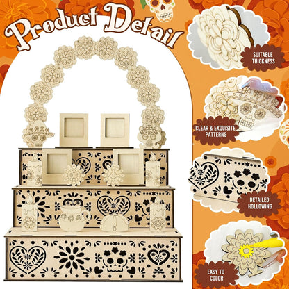 🏵️Day of the Dead Wooden Altar Display Set