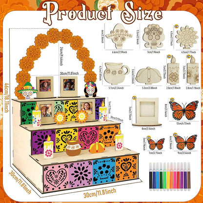 🏵️Day of the Dead Wooden Altar Display Set