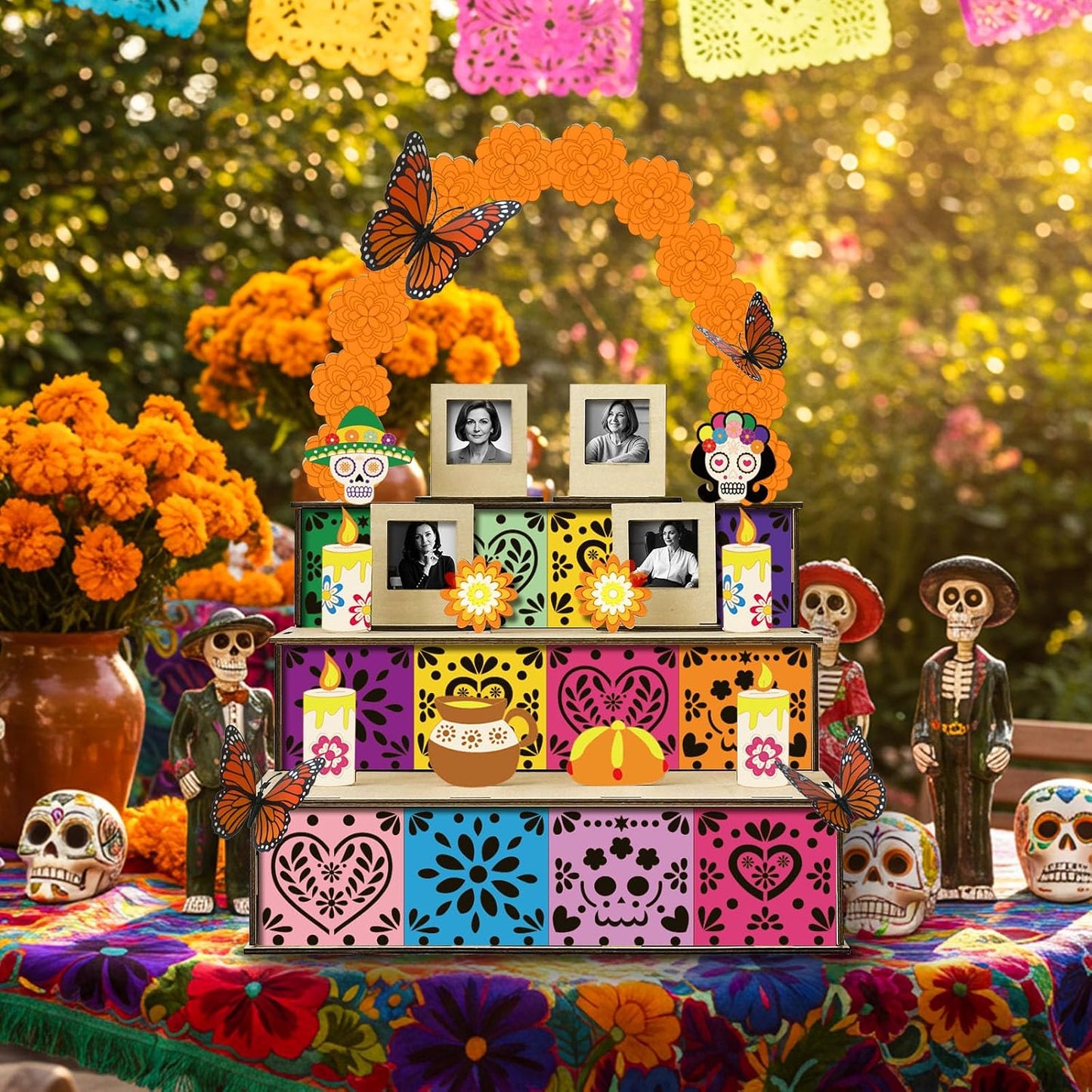 🏵️Day of the Dead Wooden Altar Display Set