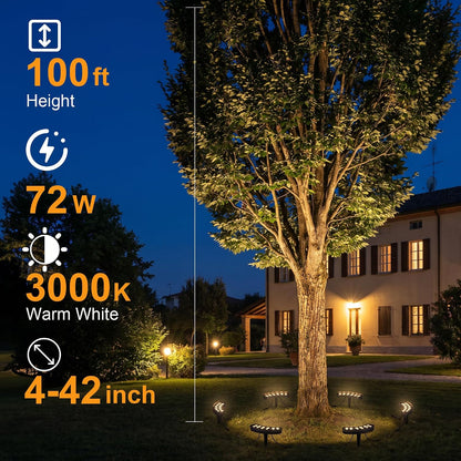 Outdoor Ring Tree Wrap Light – 360° LED Landscape Uplighting for Trees & Palms