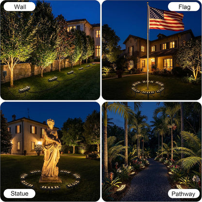 Outdoor Ring Tree Wrap Light – 360° LED Landscape Uplighting for Trees & Palms