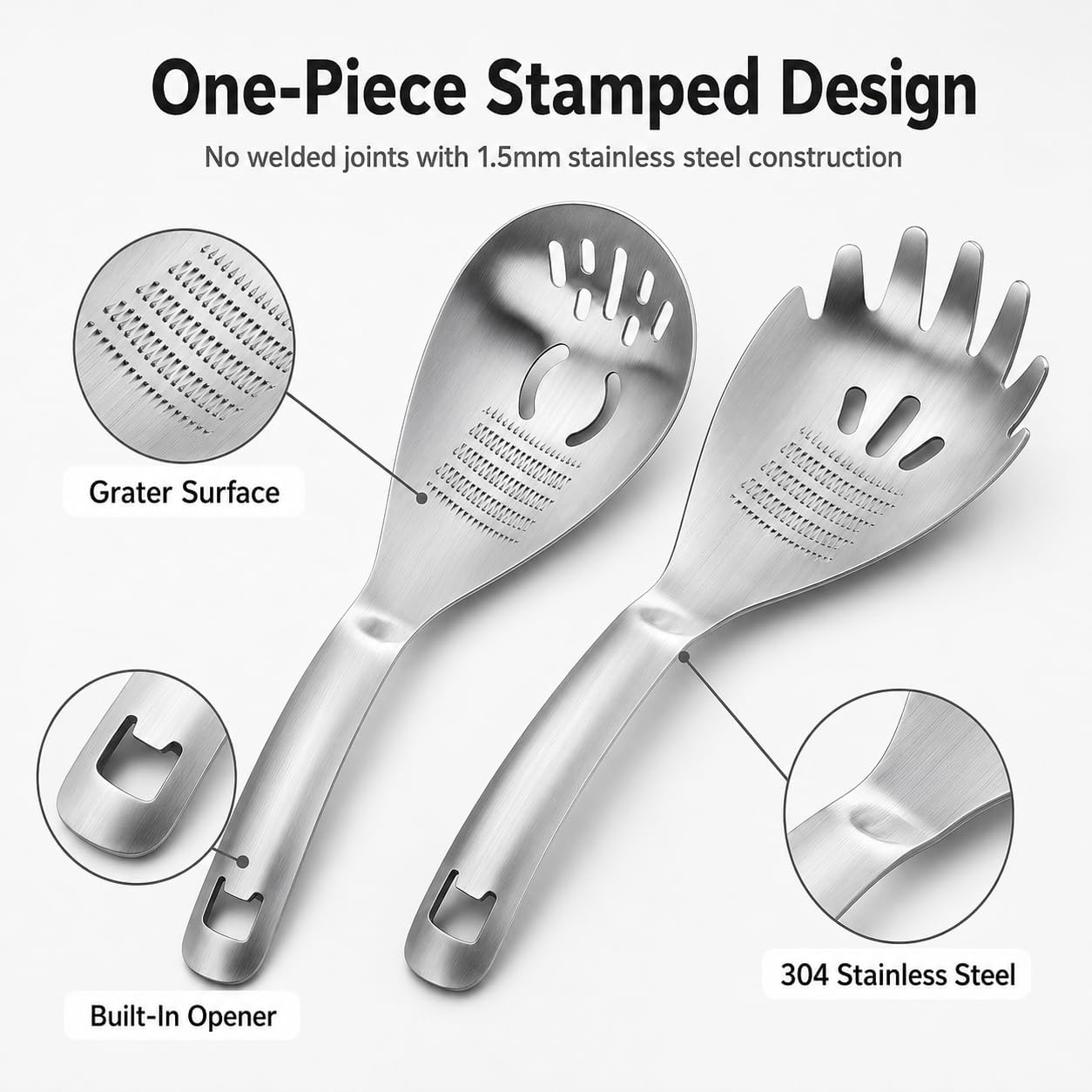5-in-1 Multifunctional Spoon, 304 Stainless Steel