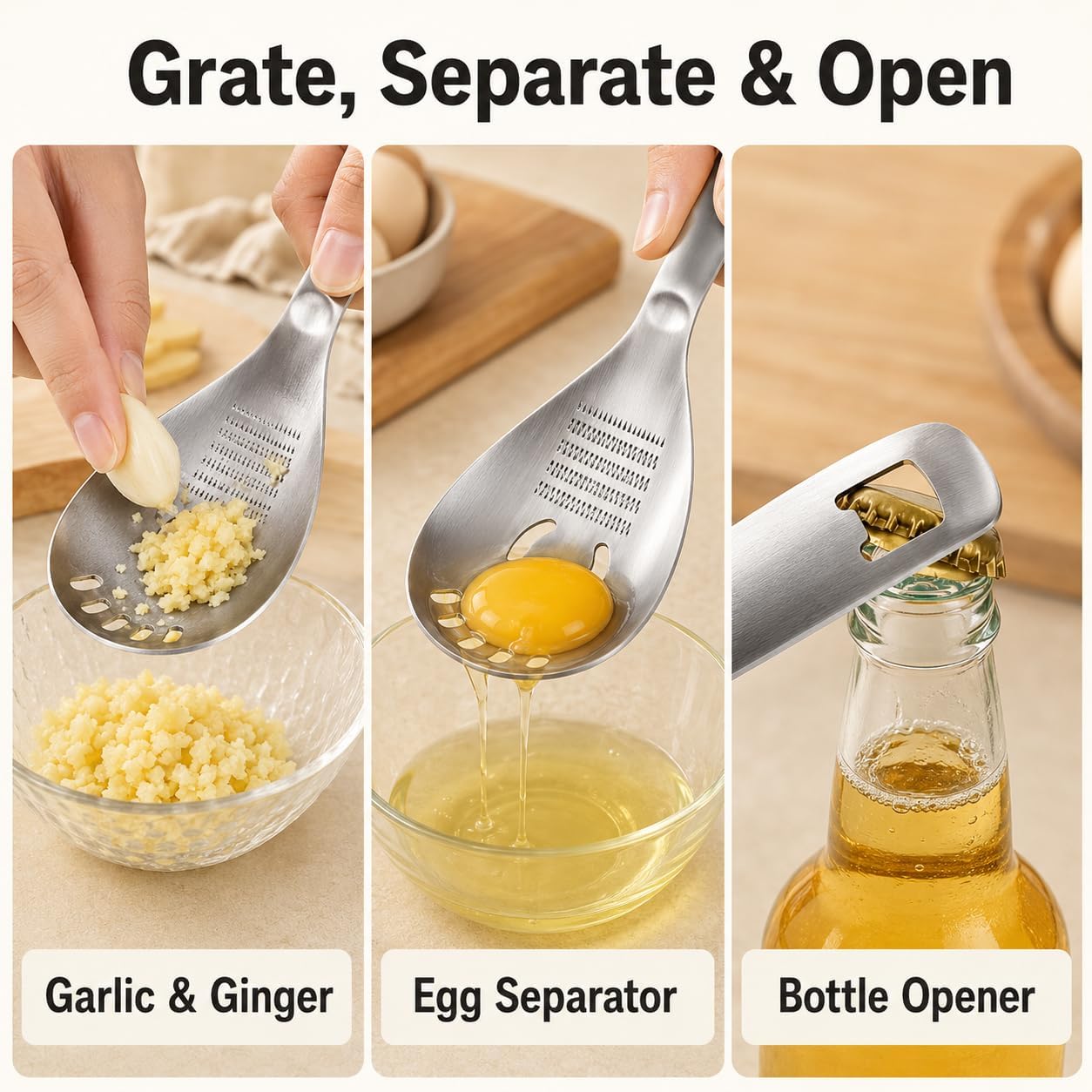 5-in-1 Multifunctional Spoon, 304 Stainless Steel