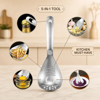 5-in-1 Multifunctional Spoon, 304 Stainless Steel