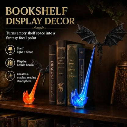 Flying Dragon Flame FableFire Bookshelf