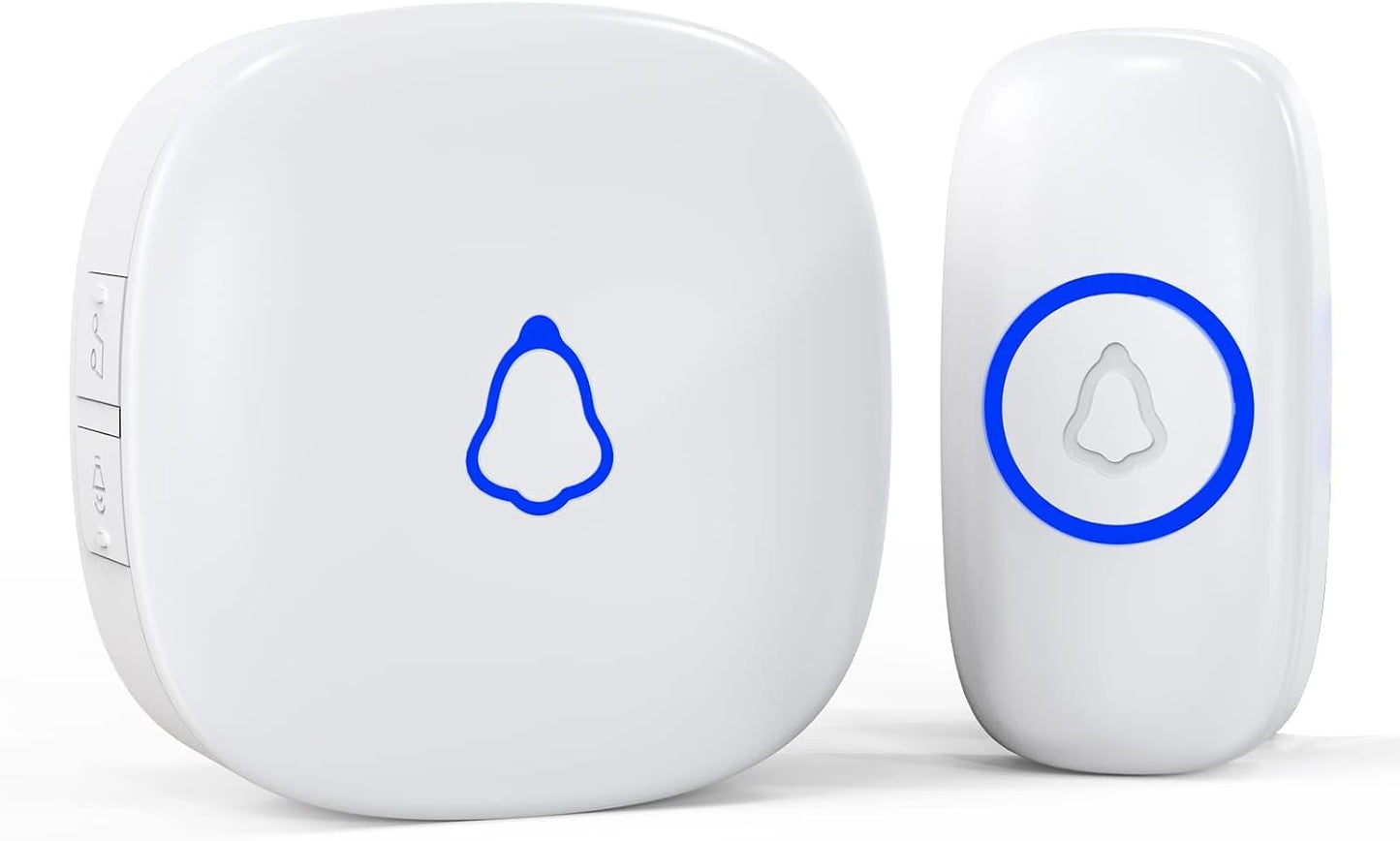 SECRUI Waterproof Wireless Doorbell – 1000ft Range, 58 Chimes, LED Alert