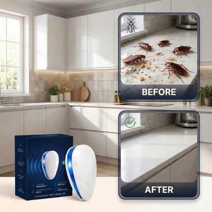 Ultrasonic Pest Repeller - Banish Roaches & 14 other pests for good