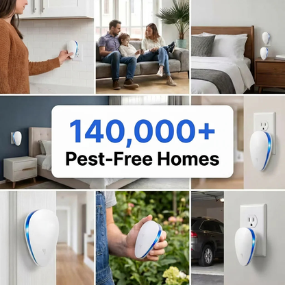 Ultrasonic Pest Repeller - Banish Roaches & 14 other pests for good