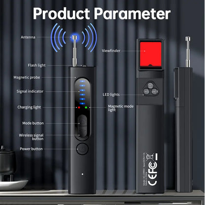 Hidden Camera Detectors, GPS Tracker Detector with 5 Sensitivity Levels and Professional Modes