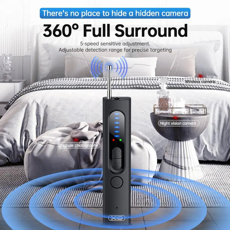 Hidden Camera Detectors, GPS Tracker Detector with 5 Sensitivity Levels and Professional Modes