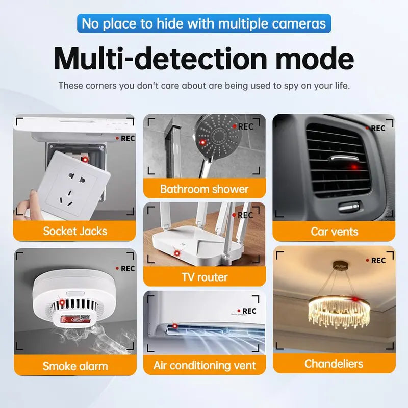 Hidden Camera Detectors, GPS Tracker Detector with 5 Sensitivity Levels and Professional Modes