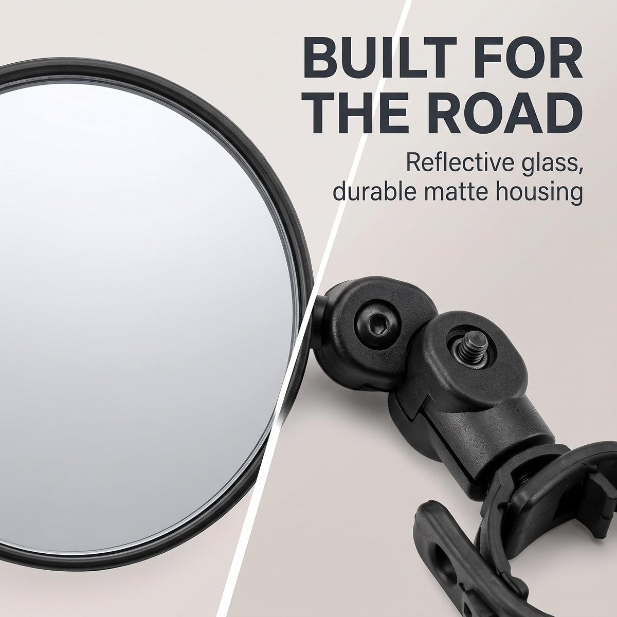 2Pcs Black Adjustable Rear View Mirror for Bikes