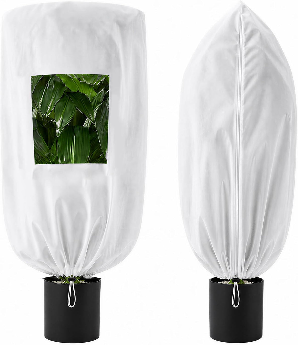 2 Pack Plant Covers Freeze Protection with Viewing Window, 31.5" x 23.6"