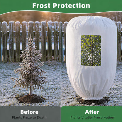 2 Pack Plant Covers Freeze Protection with Viewing Window, 31.5" x 23.6"