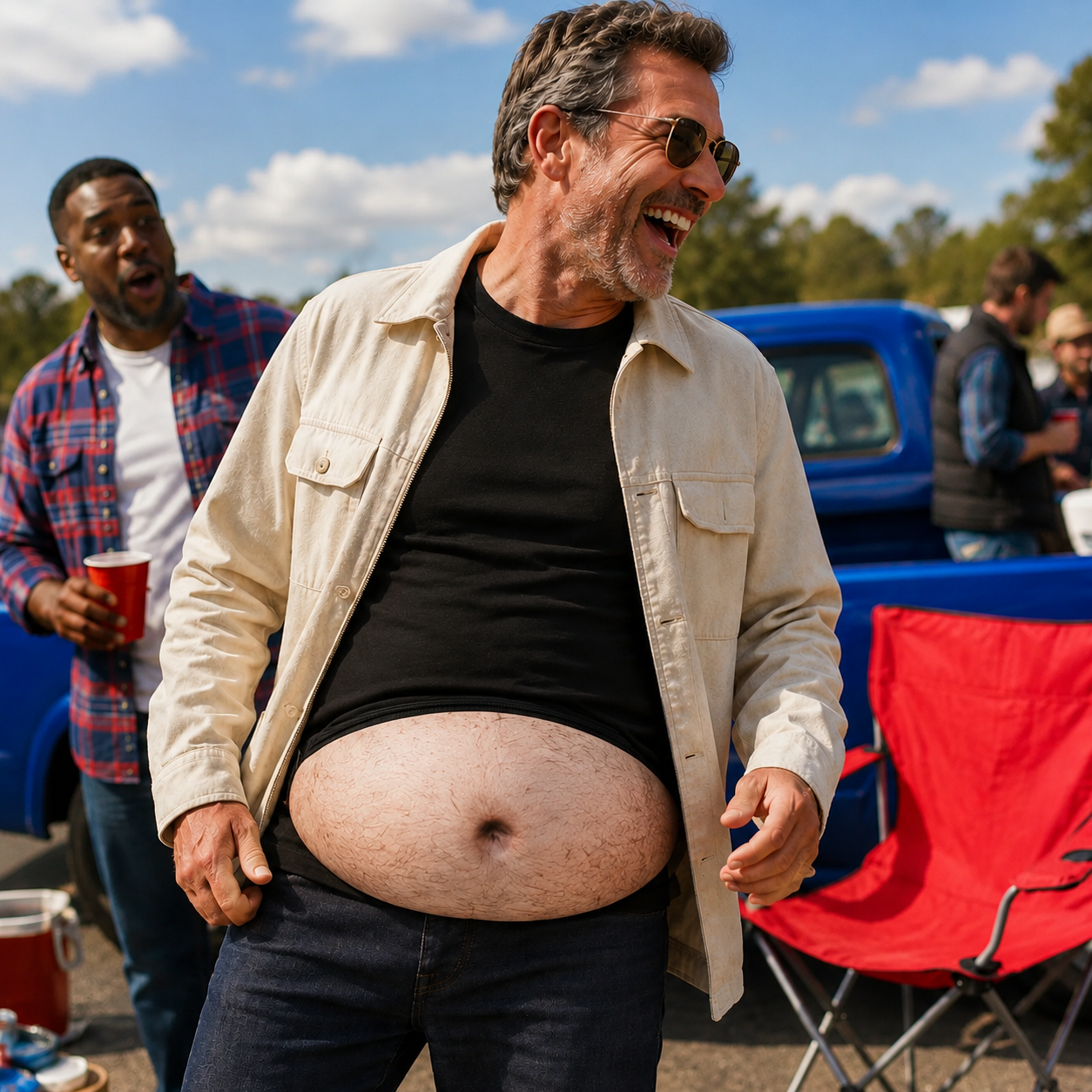 Ultra-Realistic Beer Belly Fanny Pack - Funny Dad Bod Waist Bag