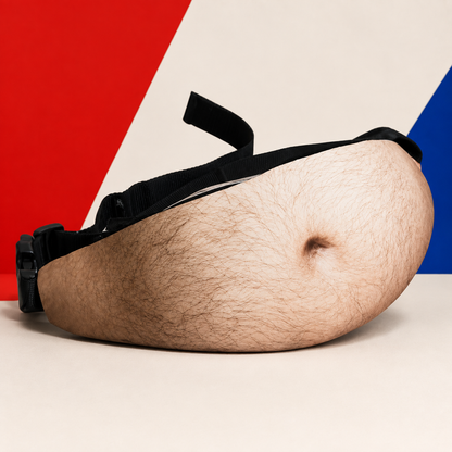 Ultra-Realistic Beer Belly Fanny Pack - Funny Dad Bod Waist Bag