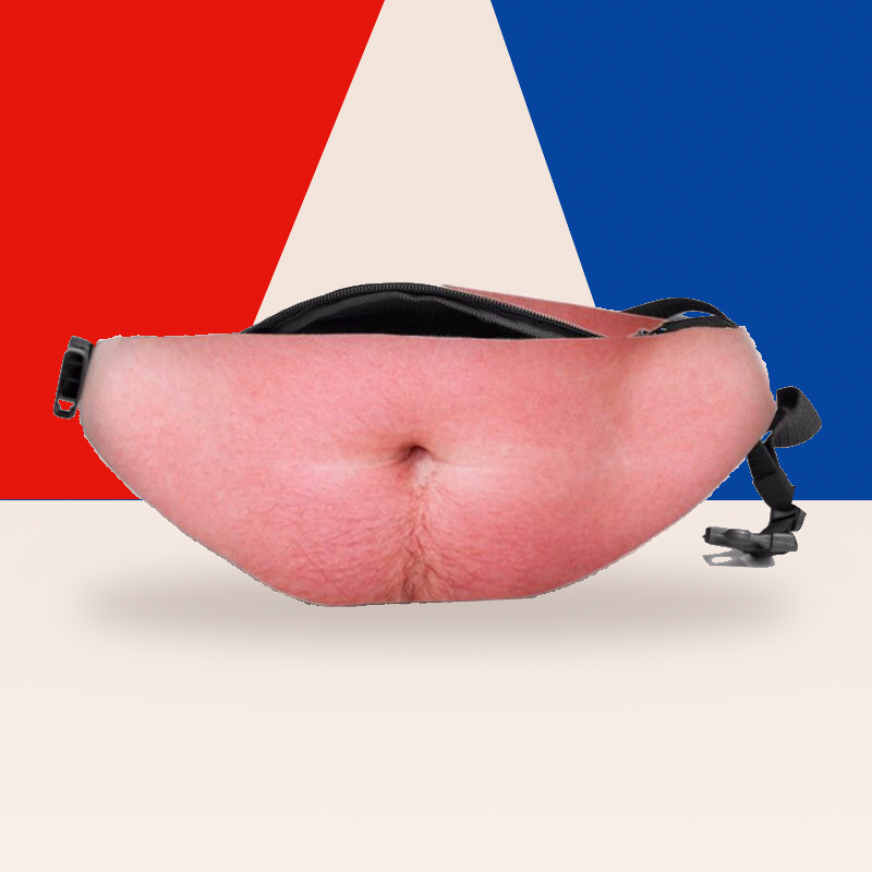 Ultra-Realistic Beer Belly Fanny Pack - Funny Dad Bod Waist Bag