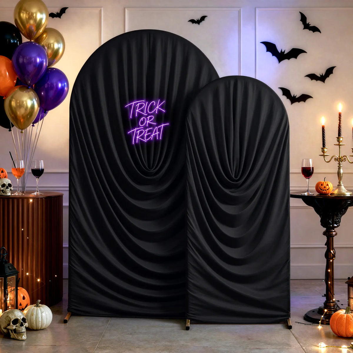 6FT/7.2FT Ruched Wedding Arch Backdrop Cover