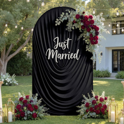 6FT/7.2FT Ruched Wedding Arch Backdrop Cover