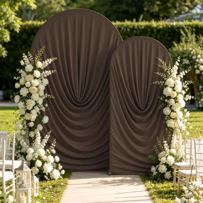 6FT/7.2FT Ruched Wedding Arch Backdrop Cover