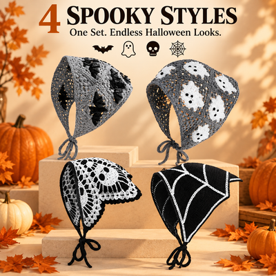 Women’s Halloween Crochet Triangle Headscarf