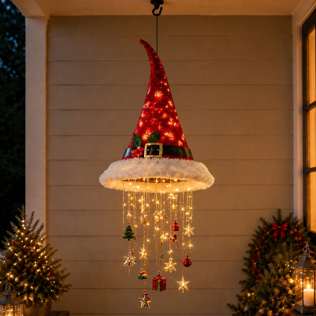 Lighted Christmas Hat Hanging Decoration