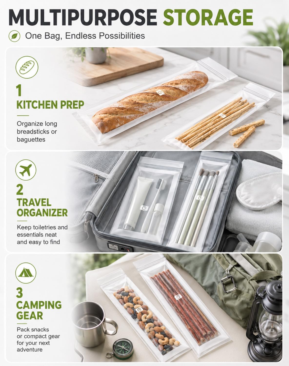 🎉Reusable Long Food Storage Bags Set