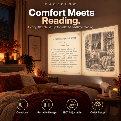 ❤️ 180° Adjustable Reading Projector – 4K Supported with HDMI & Speaker