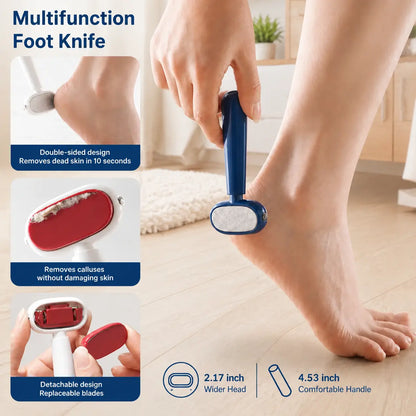 ❤️Dual-Sided Foot Callus Remover – Replaceable Blade Dead Skin Scraper
