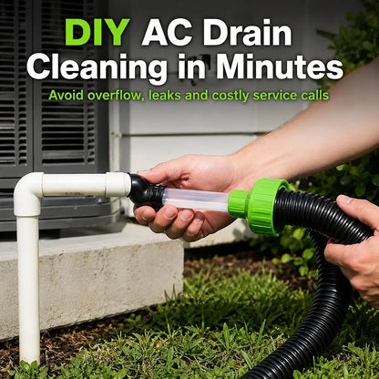 ❤️Universal AC Drain Line Cleaner Adapter – Wet/Dry Vac Attachment