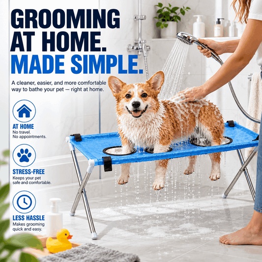 ❤️2-in-1 Foldable Pet Grooming Bed