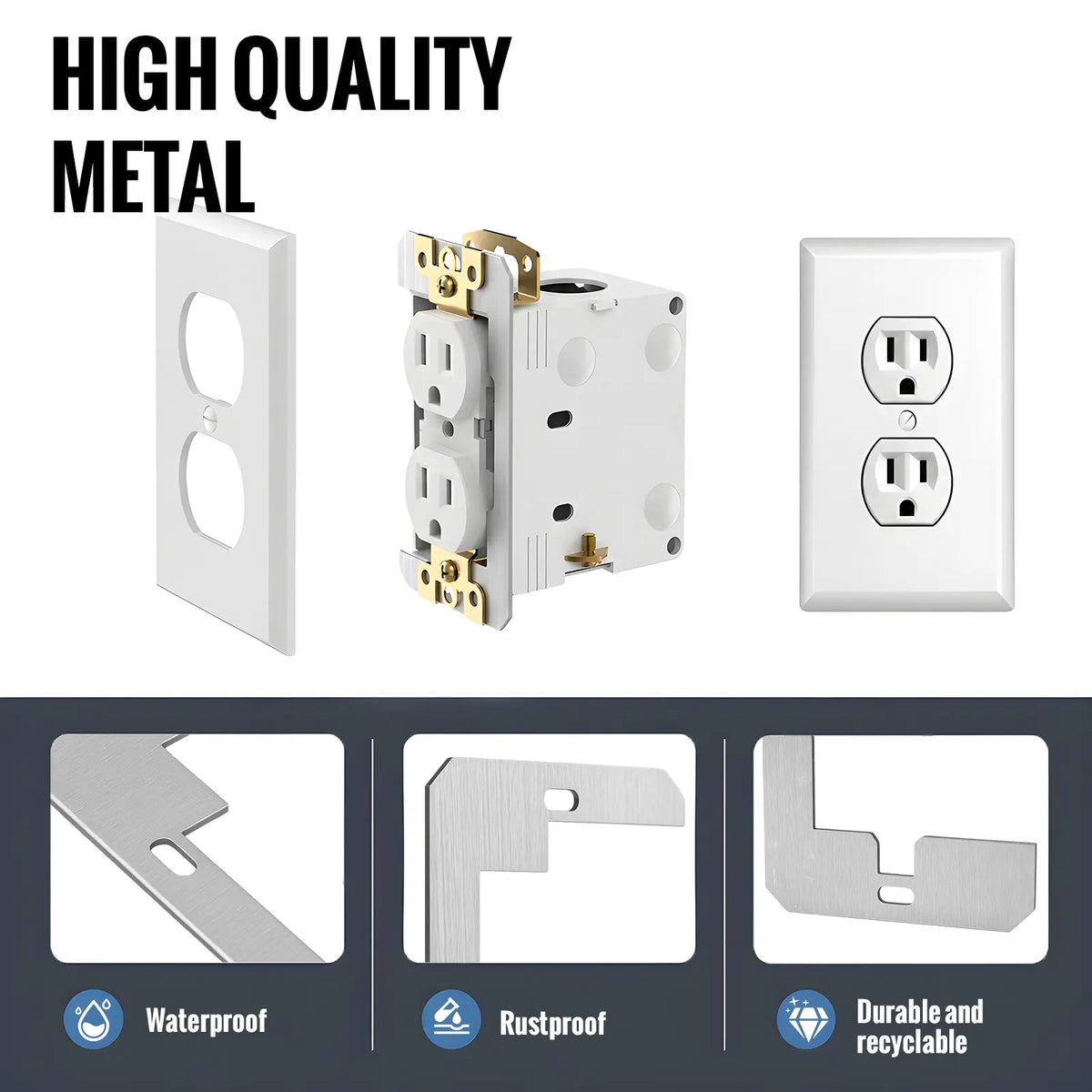 ❤️Flush-Fit Metal Wall Plate Spacers for Outlet Repair