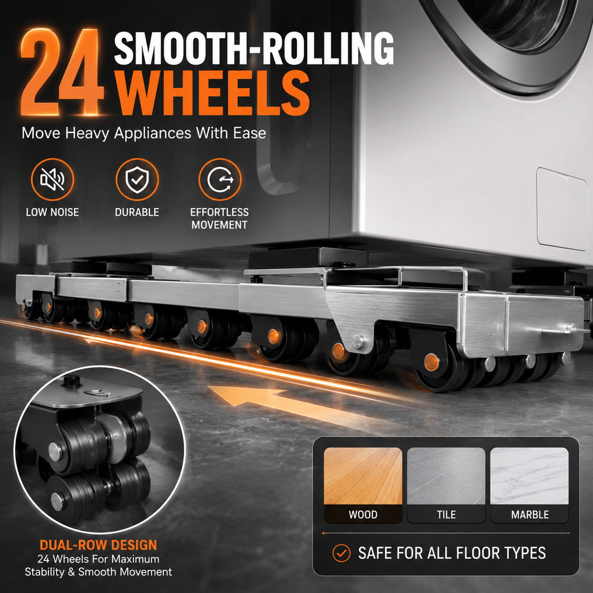 ❤️Adjustable Appliance Moving Dolly with Rollers