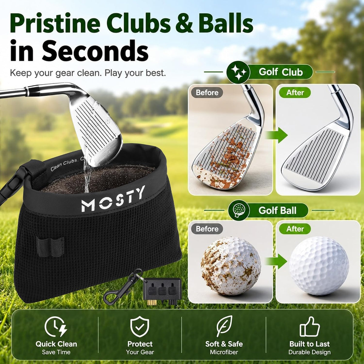 🎉Golf Club & Ball Cleaner Bag