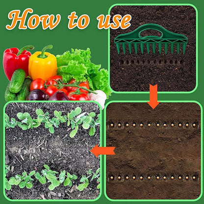 ❤️12-Tooth Precision Seed Planter – Quick & Even Garden Sowing Tool