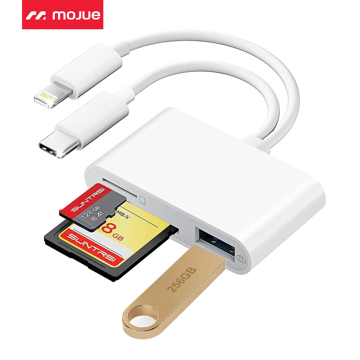 ❤️3-in-1 Dual Connector SD Card Reader